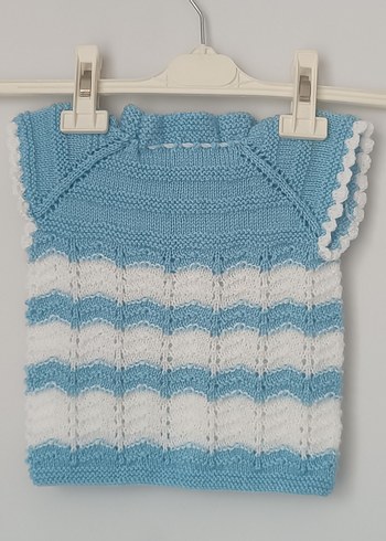 Erkek Çocuk El örgüsü Yelek. - Görsel 3