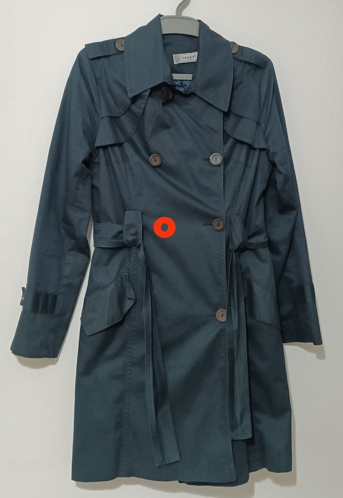 Lacivert Kadın Trençkot - Görsel 2