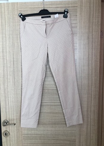 Kadın Bej Kumaş Pantolon Midi Boy