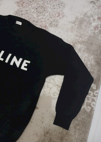 Celine Ssiyah Triko Kazak - Görsel 3