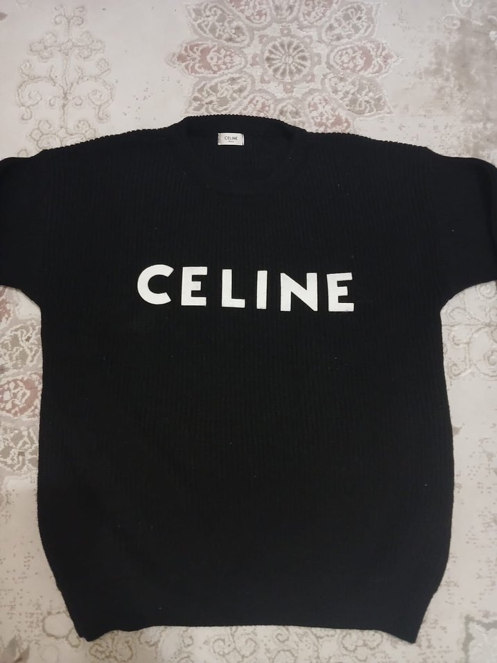 Celine Ssiyah Triko Kazak - Görsel 2