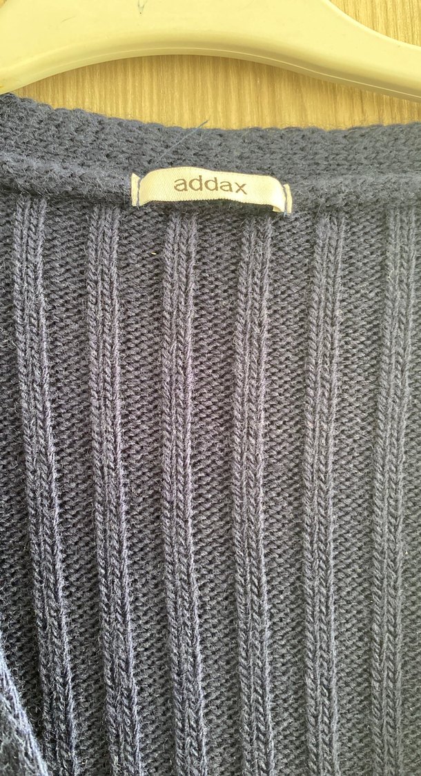 Düğmeli Lacivert İnce Triko Kadın Hırka - Görsel 2