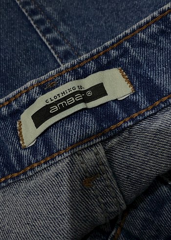 Lacivert Bol Kesim Midi Kadın Kot Pantolon - Görsel 3