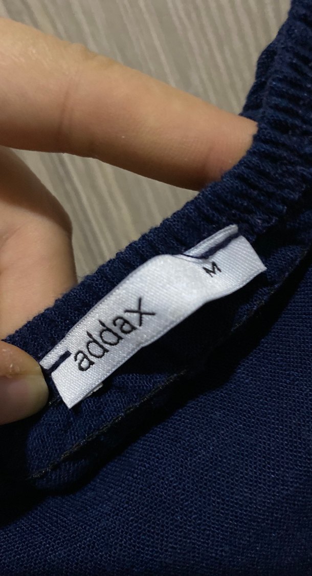 Lacivert Pliseli Askılı Kadın Bluz - Görsel 2