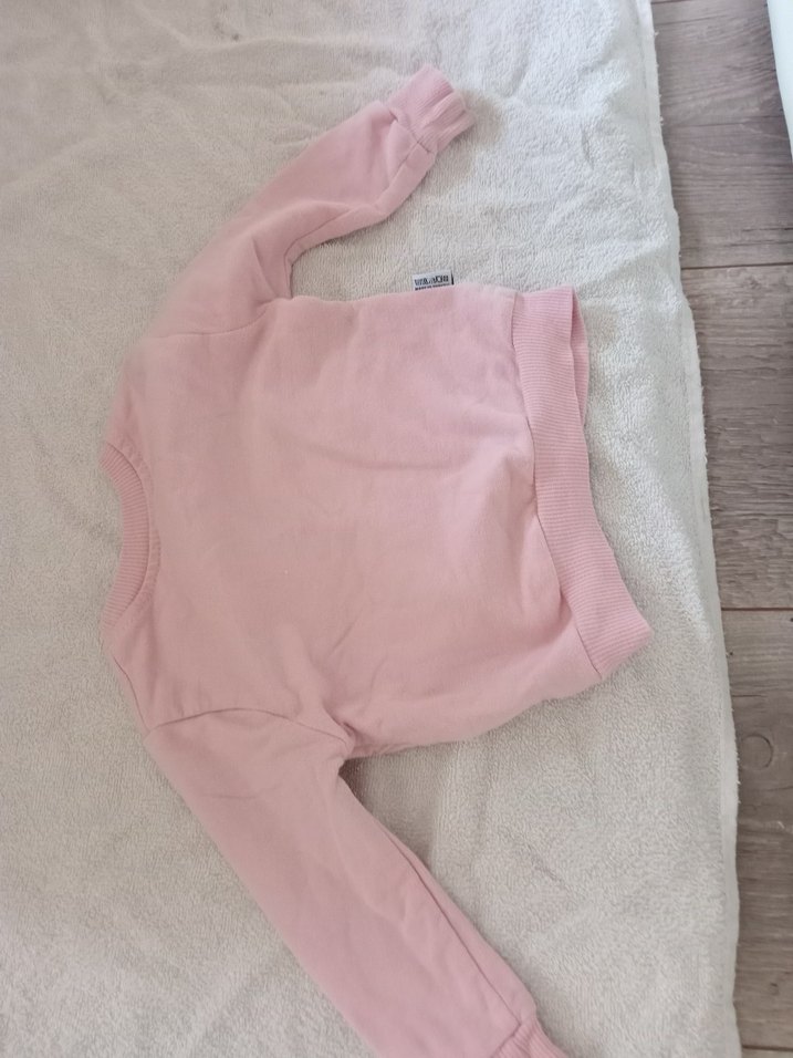 Kız Çocuk Pembe Uzun Kollu Sweatshirt - Görsel 2