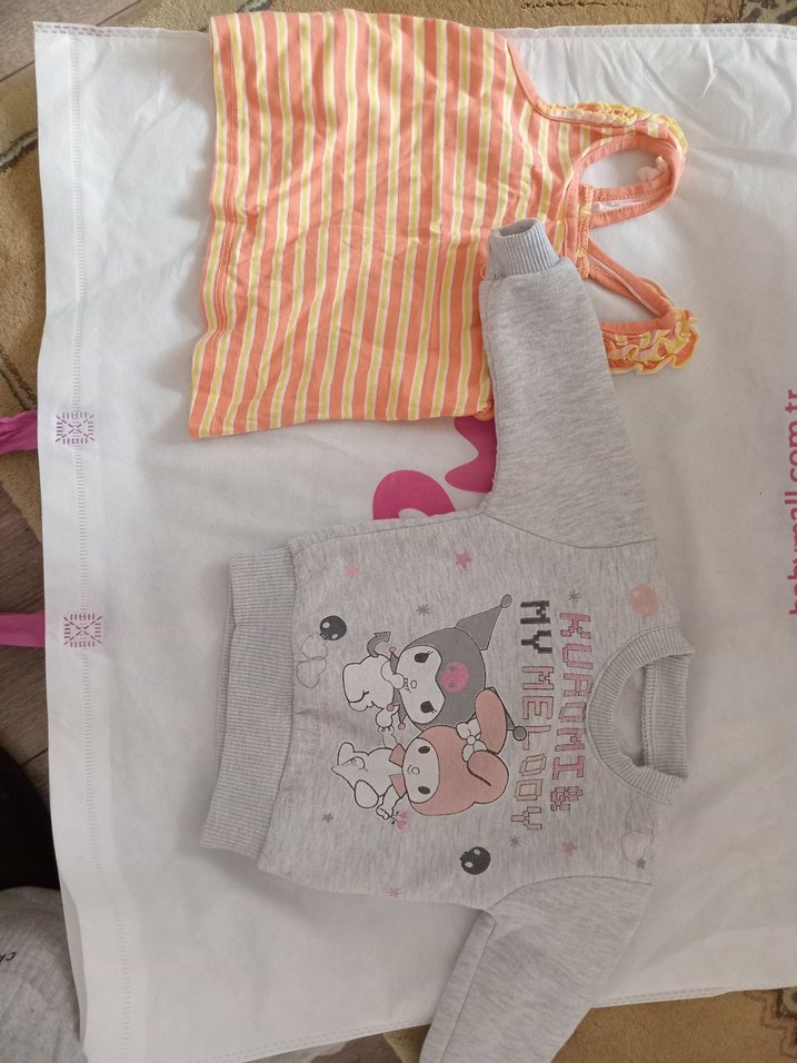 Gri Örgü Bebek Kız Takımı - Görsel 2