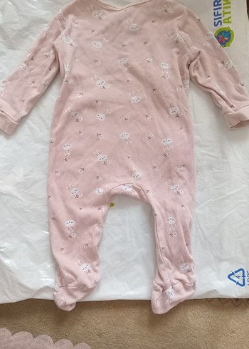 Fermuarlı Pembe Bebek Tulumu - Görsel 4