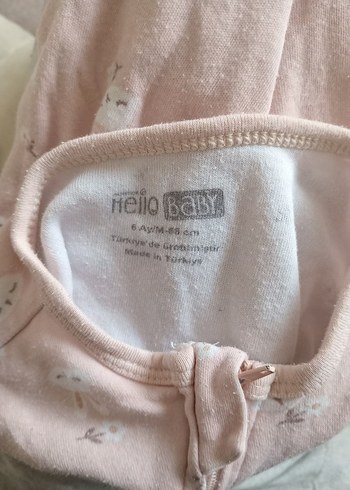 Fermuarlı Pembe Bebek Tulumu - Görsel 3