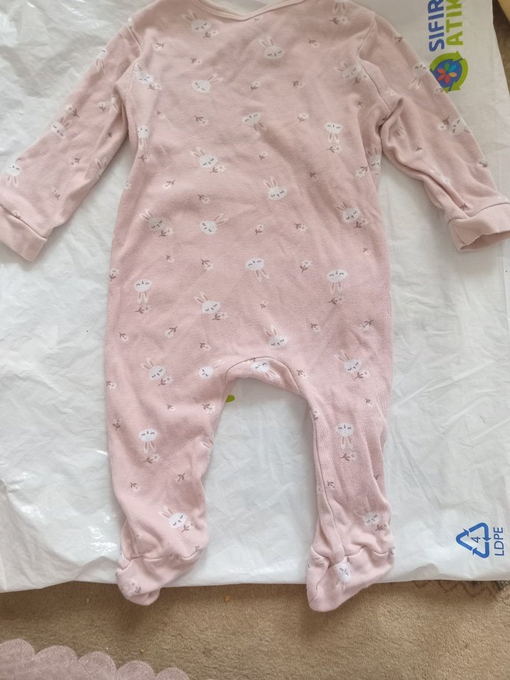 Fermuarlı Pembe Bebek Tulumu - Görsel 4