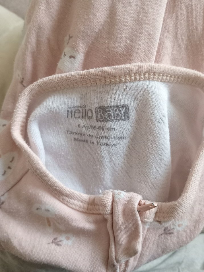 Fermuarlı Pembe Bebek Tulumu - Görsel 3