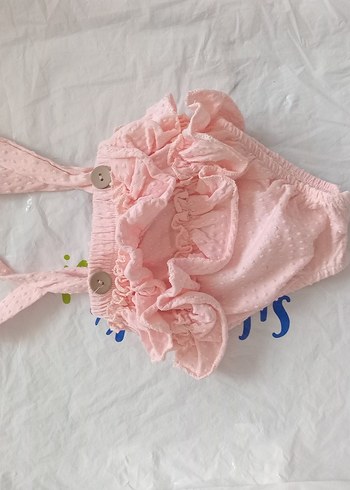 Pembe Fırfırlı Bebek Kız Tulum - Görsel 2