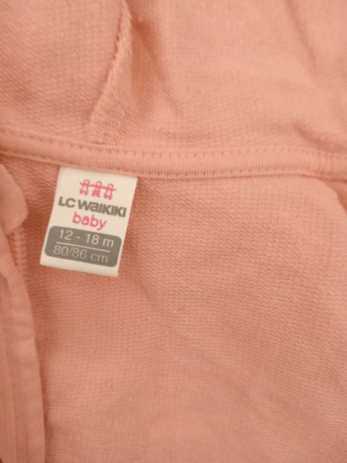 Düğmeli Kapüşonlu Pembe Kız Çocuk Ceketi - Görsel 5