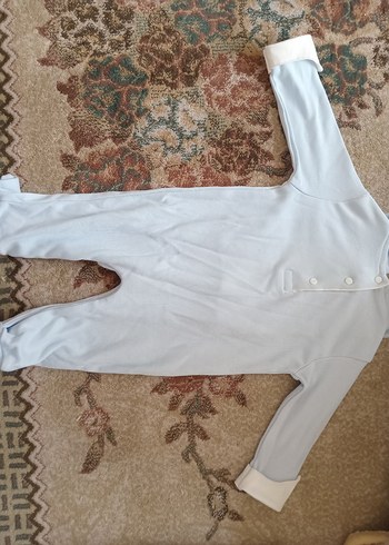 Düğmeli Beyaz Bebek Tulum - Görsel 2