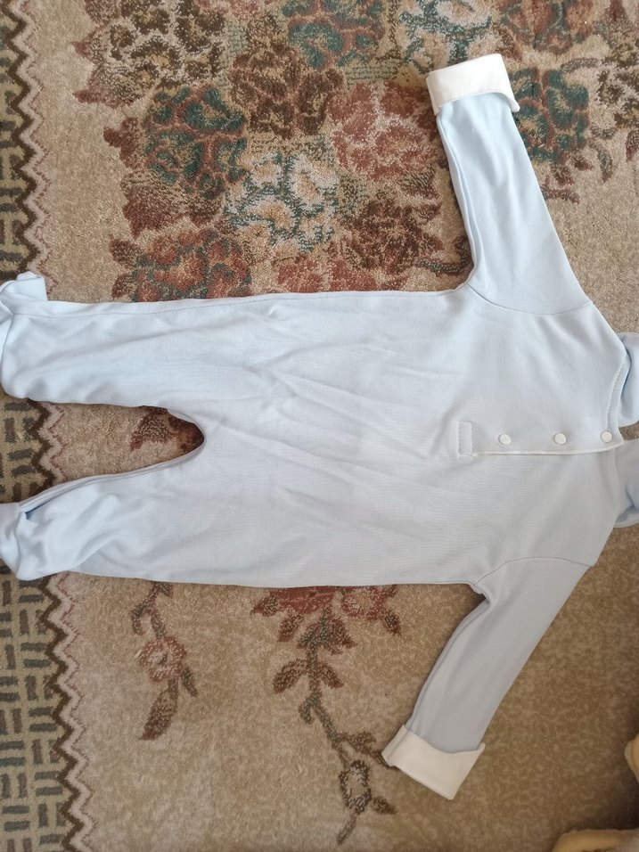 Düğmeli Beyaz Bebek Tulum - Görsel 2