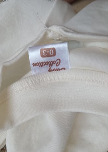 Bebek Beyaz Uzun Kollu Triko Tulum - Görsel 3