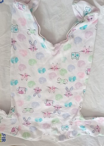 Pastel Renkli Bağlama Düğmeli Bebek Tulumu - Görsel 2