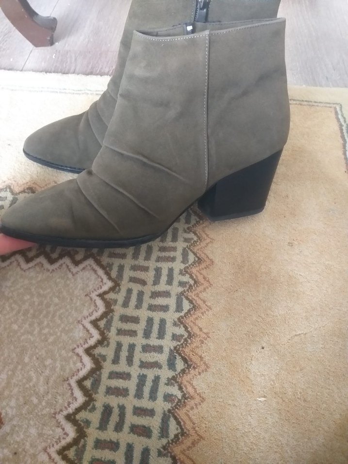 Kahverengi Süet Kadın Dolgu Topuklu Bot 40 numara - Görsel 2