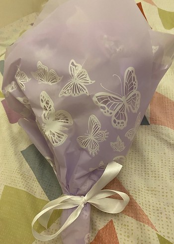 Mor Şeffaf Kelebek Desenli Broş - Görsel 2