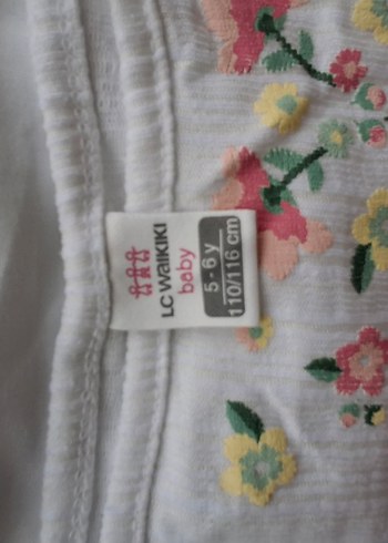 Nakışlı Kız Çocuk Beyaz Elbise - Görsel 4