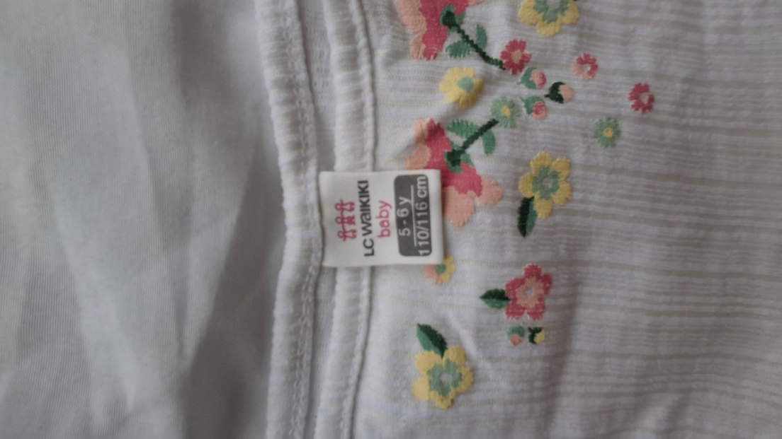 Nakışlı Kız Çocuk Beyaz Elbise - Görsel 4