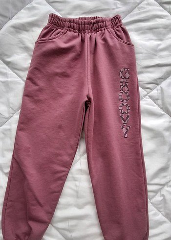 Bordo Baskılı Kız Sweatshirt ve Eşofman Takımı - Görsel 2