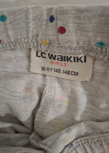 Kız Çocuk Çok Renkli Puantiyeli Pamuklu Tayt - Görsel 2