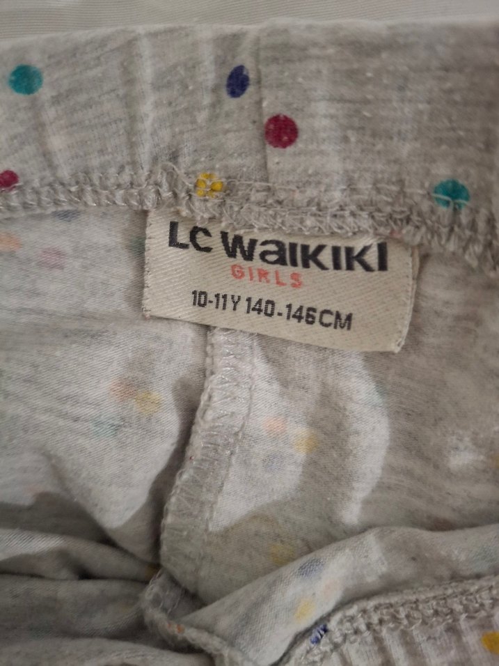 Kız Çocuk Çok Renkli Puantiyeli Pamuklu Tayt - Görsel 2