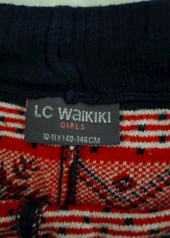 Kız Çocuk Desenli Kışlık Triko Tayt - Görsel 2