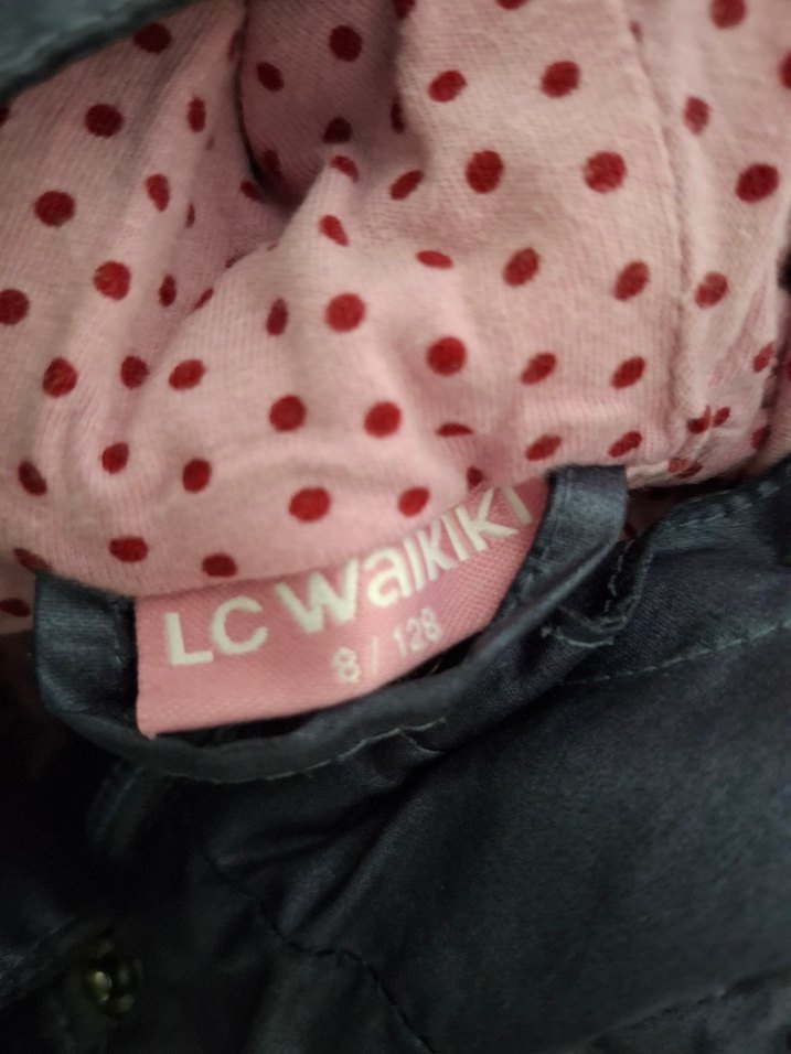 Kız Çocuk Gri Kapüşonlu Düğmeli Yağmurluk - Görsel 2