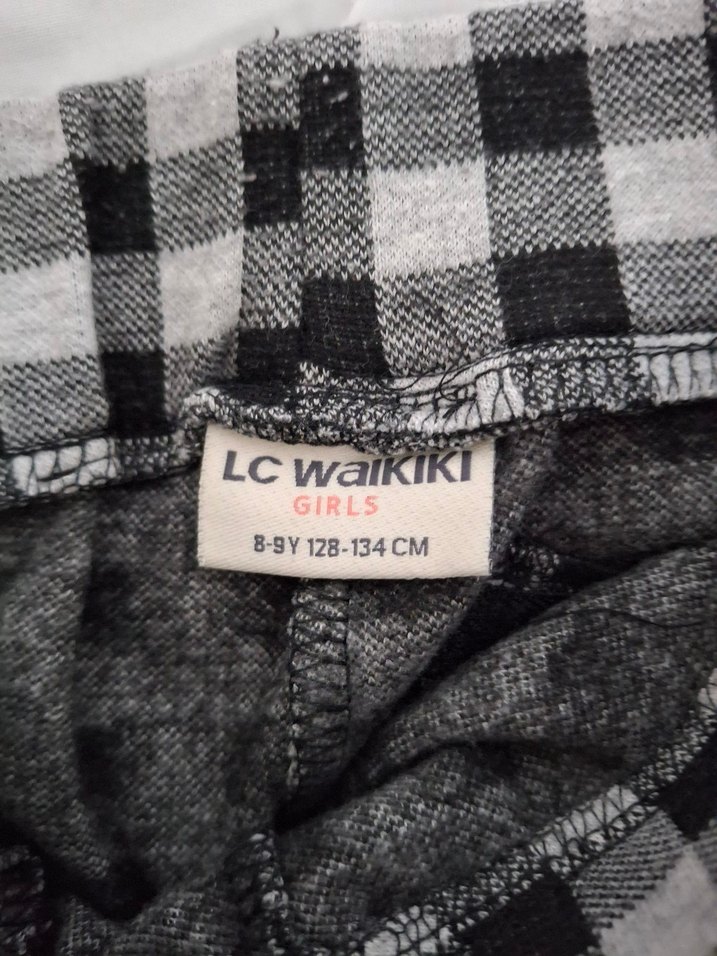 Fermuarlı Gri Kareli çocuk Kumaş Pantolon - Görsel 2