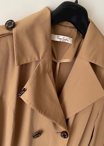 Pierre Cardin PİERRE CARDİN Bej Uzun Düğmeli Kadın Trençkot