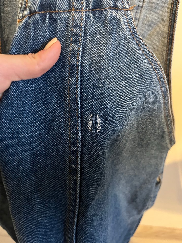 Kadın Mavi Denim tulum - Görsel 3