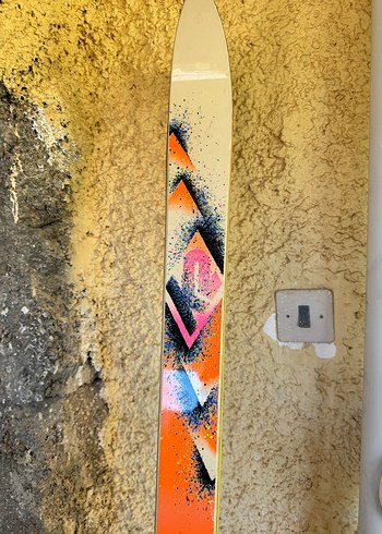 Çok Renkli Kayak - Velcro Bağlamalı Ahşap-klasik kayak - Görsel 2