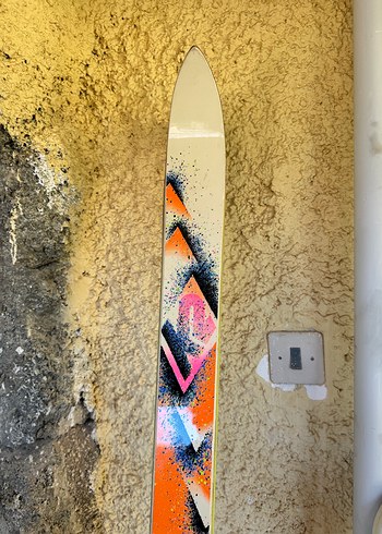 Çok Renkli Kayak - Velcro Bağlamalı Ahşap-klasik kayak - Görsel 3