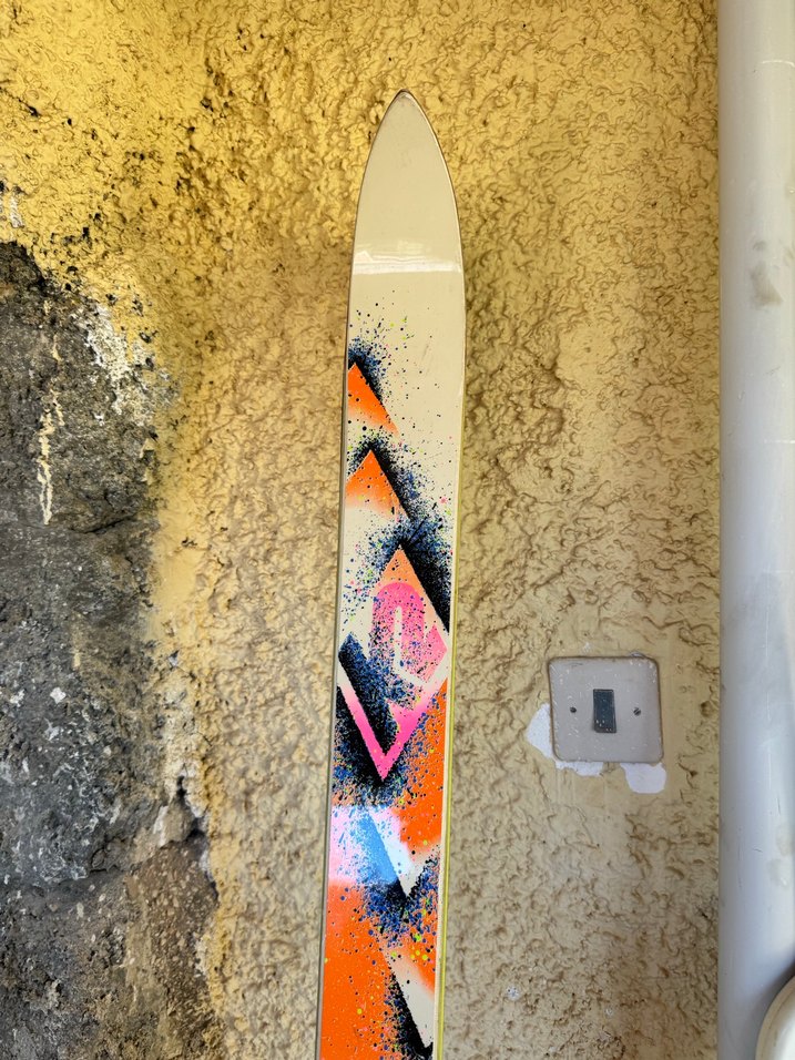 Çok Renkli Kayak - Velcro Bağlamalı Ahşap-klasik kayak - Görsel 3