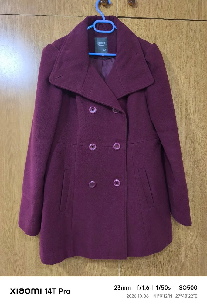 Defacto Kaşe Kaban Kadın XL — görsel 3/21