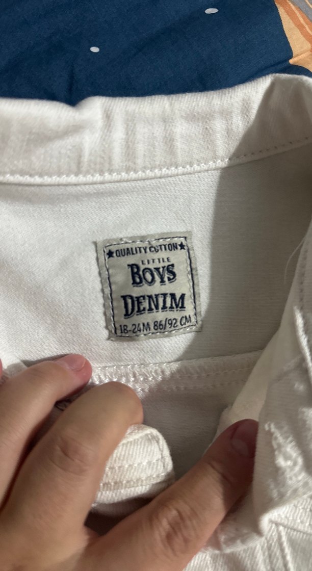 Çocuk Beyaz Denim Düğmeli Ceket - Görsel 3