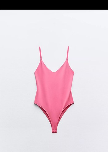 Pembe İnce Askılı Kadın Body
