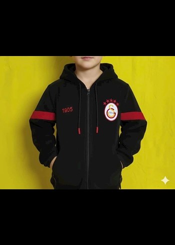 Erkek Çocuk Siyah Fermuarlı Polar