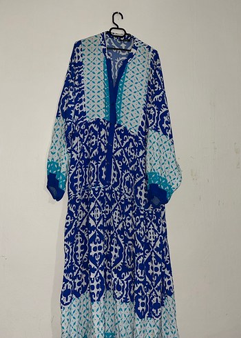 H&M Bohem Uzun Kol V Yaka Kadın Elbise