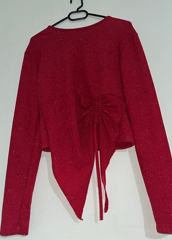 Kızlar için Kırmızı Uzun Kollu Bolero - Görsel 4