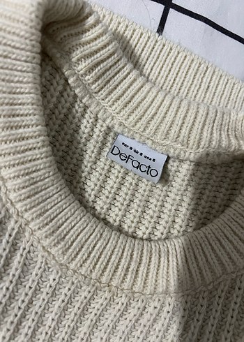 Krem Kadın Triko Kazak - Görsel 2