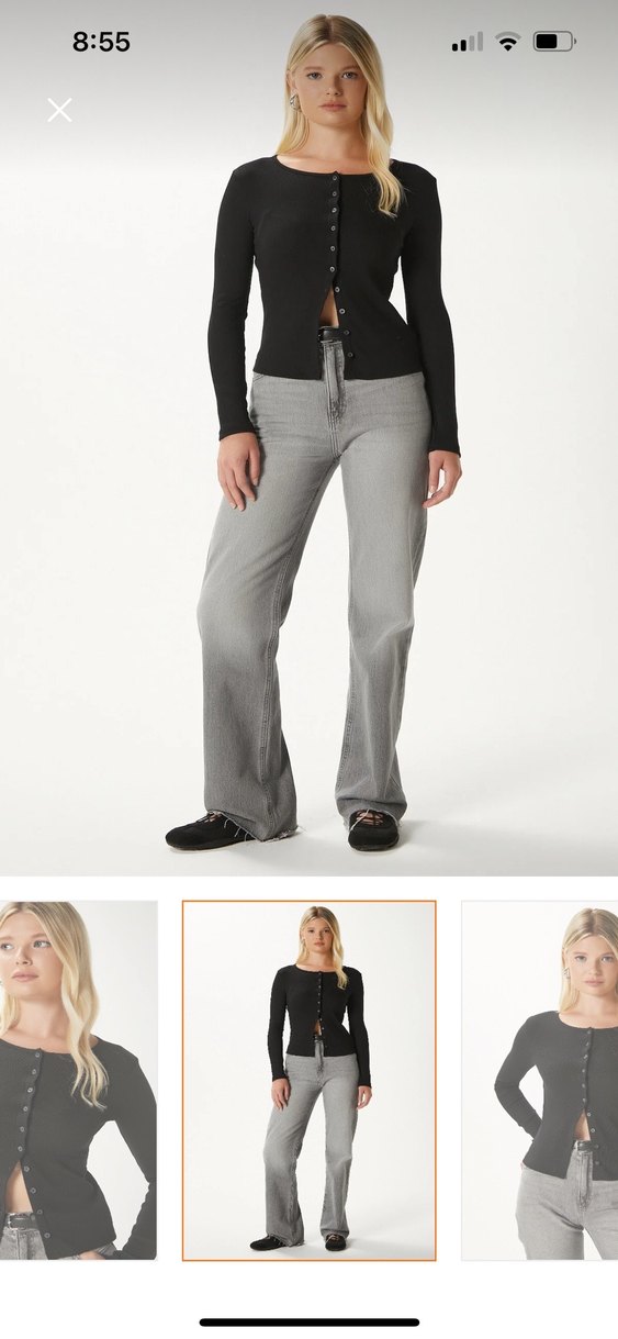 Düğmeli Siyah Kadın Bluz - Görsel 2