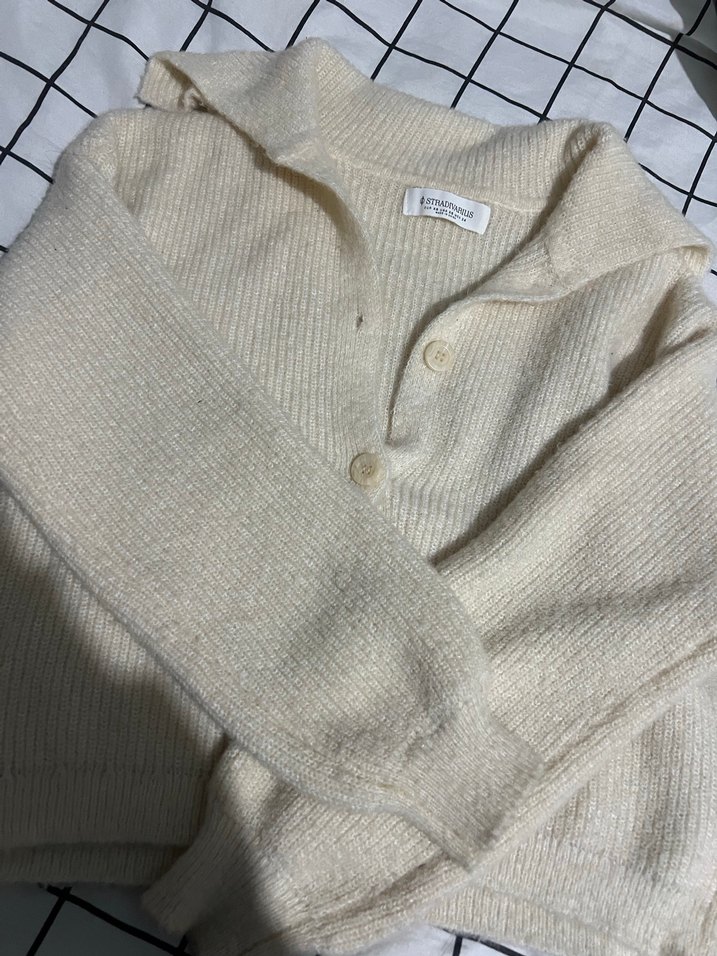 Bej Stradivarius Örgü Kadın Kazak - Görsel 2