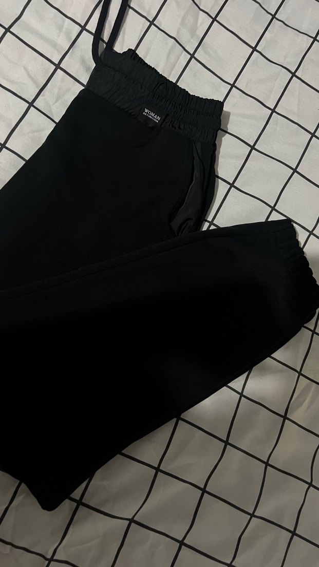 Kadın Siyah Midi Alt Üst Eşofman takımı - Görsel 3