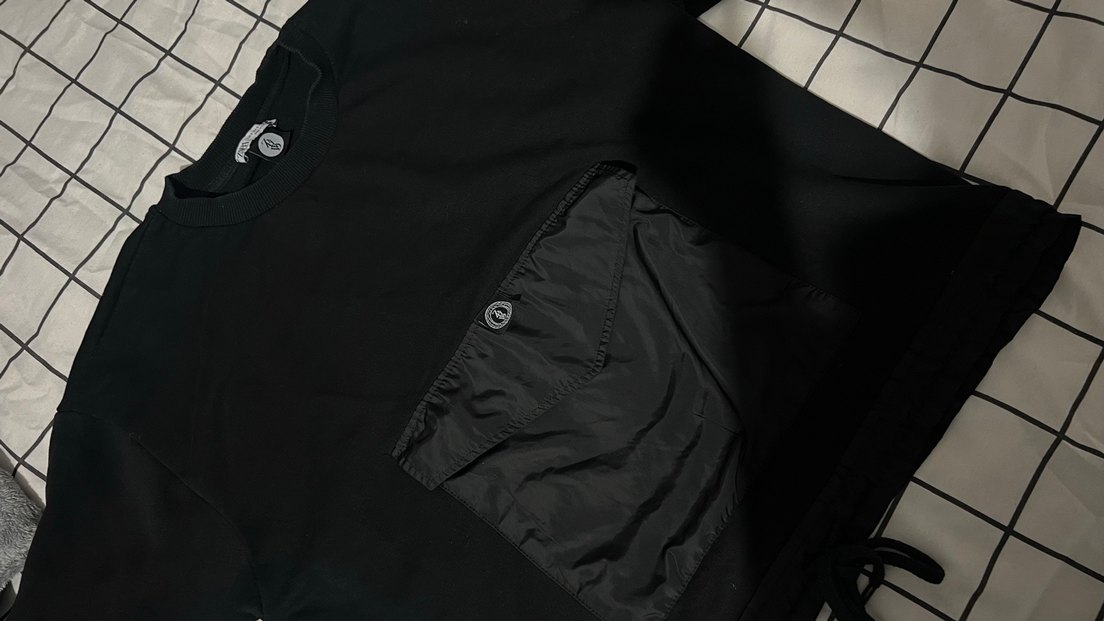 Kadın Siyah Midi Alt Üst Eşofman takımı - Görsel 2