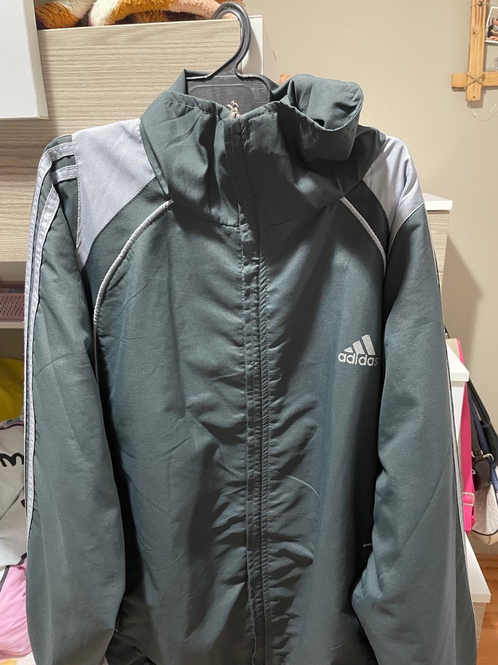 Adidas Gri Fermuarlı Spor Mont - Görsel 4