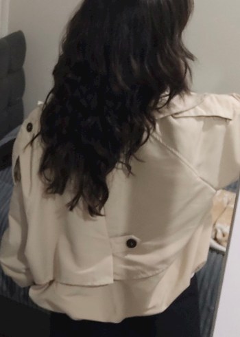 Bej Blazer Kadın Trençkot - Görsel 3