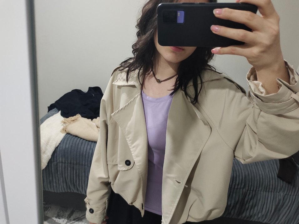 Bej Blazer Kadın Trençkot - Görsel 2