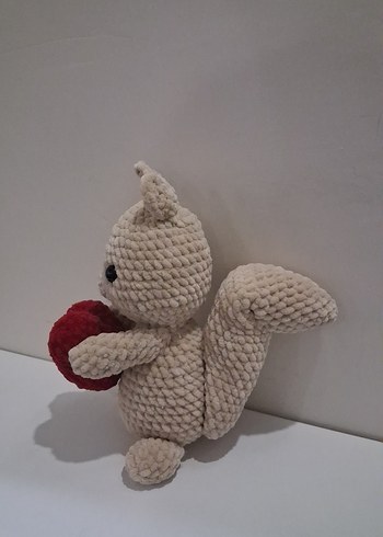 kalp tutan sincap Peluş Oyuncak - Görsel 5